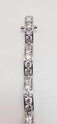 Dazzling 14 Kt 15.3  Grams White Gold Plated Tennis Bracelet
