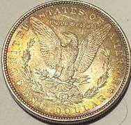 1887 Toned  Gem BU Morgan Dollar