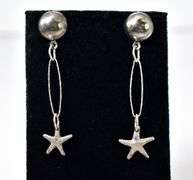 Star Dangle Earrings in Sterling Silver