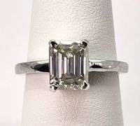 Sparkling 2.15 Ct Bright White Lab Simulated Diamond Ring