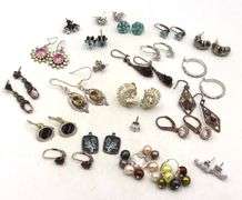 Vintage 925 sterling silver group lot of earrings