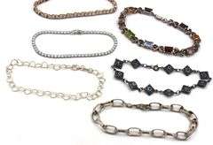 Group lot of 6 vintage 925 sterling silver bracelets