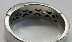 14K White Gold Round Brilliant Cut Diamond Ring