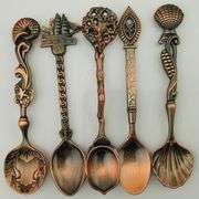 Set of 5 Golden Demitasse Mini Spoons