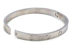 Stainless steel love bangle bracelet