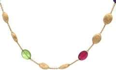 Marco Bicego Mixed Gemstone Station Necklace in 18K