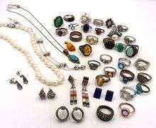 Big group lot of vintage 925 sterling silver jewelry