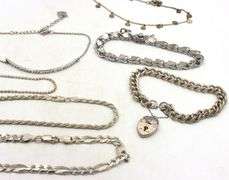 Group lot of 7 Vintage 925 sterling silver bracelets