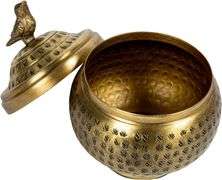 Hammered Aluminum Sphere Container