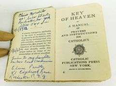 1925 Key to Heaven Catholic Celluloid Prayer Book