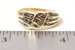 Beautiful 14K Yellow Gold Diamond Band Ring
