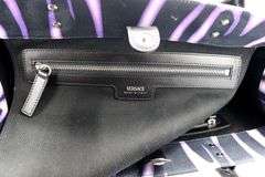 Versace La Medusa Zebra print canvas tote