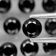 Diamond black! 2.59ct set of 3mm untreated Spinels!
