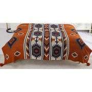 Southwest Tribal Throw Blanket with Fringe