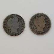 Lot Of 10 - Barber Dimes (1908-1912) See Description