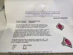 Striking 18K White Gold Halo Fashion Ring with 7.84 ct Oval Ruby and Diamond Accents