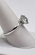 Ladies 14 Kt White Gold Plate Sparkling 3 Ct Ice White Lab Simulated Diamond  Ring