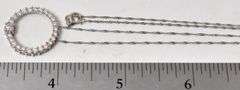 Fantastic Eternity Circle Diamond Pendant Necklace in 14K White Gold