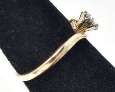 Angelic 10K Yellow Gold Solitaire Diamond Ring