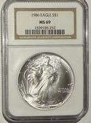 Frosty 1986 NGC MS 69 Silver Eagle