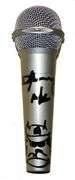AC/DC Angus Young Signed Facsimile Microphone Plus Sketch