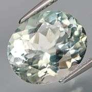 Sparkling! 4.16ct all natural platinum green Aquamarine!!!