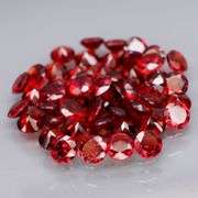 Glittering! 10.35ct UNTREATED cherry red Mozambique Garnet set