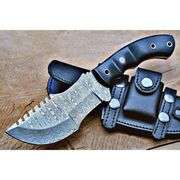 Damascus Steel Tracker Knife Walnut Handle