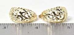 Elegant 14K Yellow Gold J-Hoop Earrings