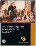 2 US Presidential $1 Proof Sets in Original Box w/CoA: 2007 & 2012