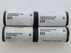 Lot Of 4 Denver Presidential Dollar Rolls, See Description