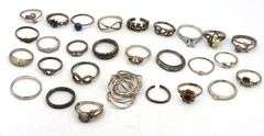 Group lot of Vintage 925 sterling silver rings