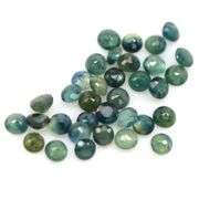 Heated only! 7.09ct bluish green sapphire set