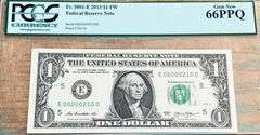 Superb Crisp 2013 $1 Richmond Very Low # 00000210 PCGS 66 PPQ!