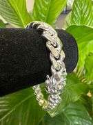 Sterling Silver Solid Miami Cuban Link Chain 10.3mm 925 Italy Box Lock Bracelet 8"