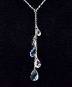 Tear Drop Pendant Necklace in Sterling Silver