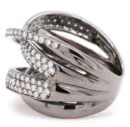 Effy 2.50ctw Round Diamond Multi Row Crossover Ring in 14K