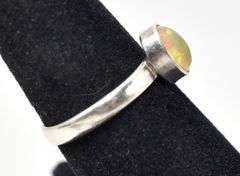 Opal Gemstone Ring in Sterling Silver