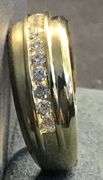 MEN’S 14K YELLOW GOLD NATURAL DIAMOND WEDDING BAND