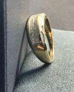 MEN’S 14K YELLOW GOLD NATURAL DIAMOND WEDDING BAND