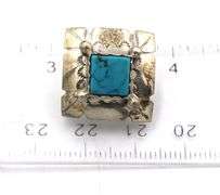 2 Pairs of 925 sterling silver turquoise earrings