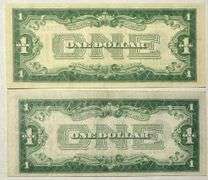 1928 A  & B $1 Funny Back Silver Certificates