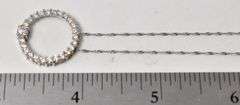 Fantastic Eternity Circle Diamond Pendant Necklace in 14K White Gold