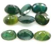 Heated only! 7.75ct blue green Sapphire set