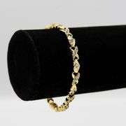 Dazzling 14 Kt 15.2 Grams Yellow Gold Plated Tennis Bracelet