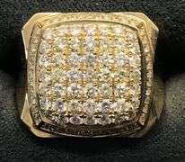 MEN’S 14K YELLOW GOLD NATURAL DIAMOND RING