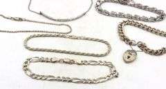 Group lot of 7 Vintage 925 sterling silver bracelets