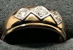 MEN’S 14K YELLOW GOLD NATURAL DIAMOND WEDDING BAND