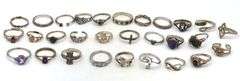 Group lot of Vintage 925 sterling silver rings