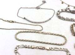 Group lot of 7 Vintage 925 sterling silver bracelets